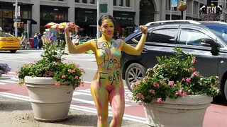 3. Asian Girl with Body Paint in New York