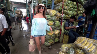 3. BUYING ???? ???? FRUITS IN BRALESS ???? ???? ????TRANSPARENT BLOUSE
