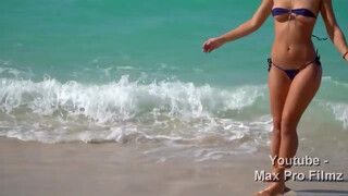 8. Micro Bikini beach try-on