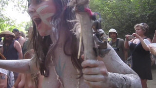 4. Primal Mud Clan, wild naked dancing at the hippy drum circle