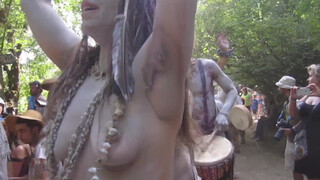 9. Primal Mud Clan, wild naked dancing at the hippy drum circle