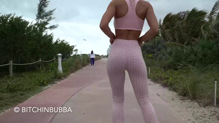 5. Rollerblading and flashing by the beach