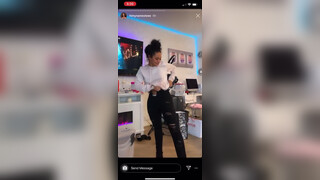 10. Tee Has A NipSlip On Her Ig Story ???? - Quick flash at 0:18