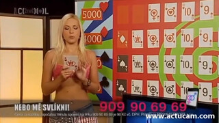2. Czech TV Show's Hostess Disrobes @ :46