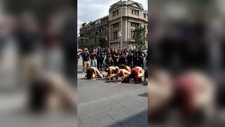 5. Fully nude public protest : CHILE Cuerpos desnudos contra la violencia machista y estatal