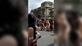 9. Fully nude public protest : CHILE Cuerpos desnudos contra la violencia machista y estatal