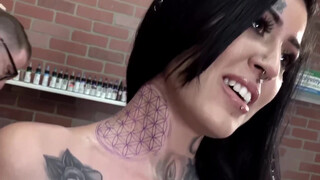 3. Flower neck tattoo