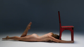 7. Red Chair posing