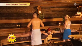 2. Sauna. Censorship fail after posted time, but then keep watching for some surprises when the pool comes