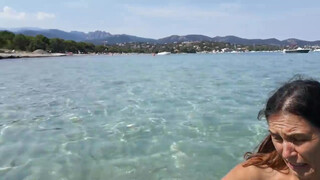 2. Swimming topless at Corsica - tits throughout