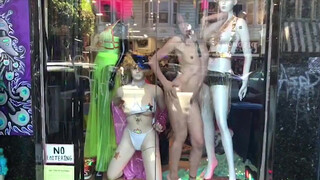 4. A store in dire need of increased sales : dancing in the window