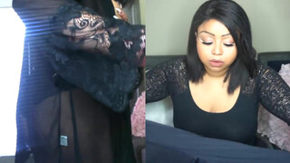 4. BBW Tatianna Bonaly Rosegal Plus Size Lingerie Haul with cthru nipple @ 2:22 and throughout