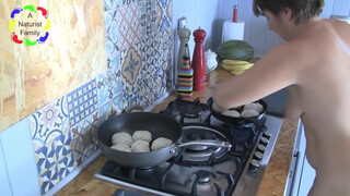 6. Milf making English Muffins