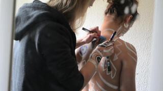 9. Body painting with fully nude scene