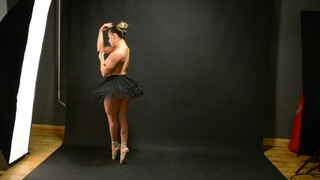 6. Photo shoot of topless ballerina : Tillie Black Swan
