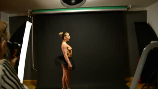 10. Photo shoot of topless ballerina : Tillie Black Swan