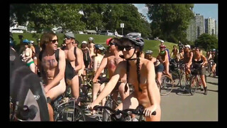 Naked bike ride [0:17] and throughout