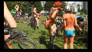 3. Naked bike ride [0:17] and throughout
