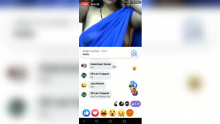8. Desi aunty nude live stream on Facebook || Hot Aunty Facebook live stream
