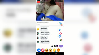 9. Desi aunty nude live stream on Facebook || Hot Aunty Facebook live stream