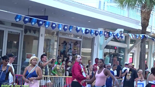 8. FANTASY FEST 2019 painted boobs and see through dress in Duval street Key West