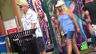 3. FANTASY FEST 2019 painted boobs and see through dress in Duval street Key West