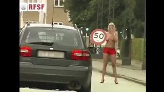 Believe it or not: Topless Girls help Traffic Police with Speed Control in Denmark