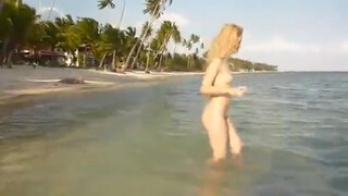 1. Alissa White Nude Photoshoot Beach