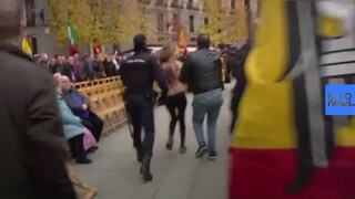 4. Topless protesters assaulted in Spain