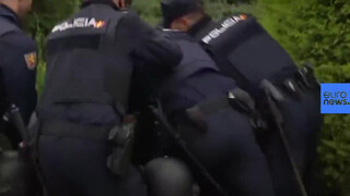Topless protesters assaulted in Spain