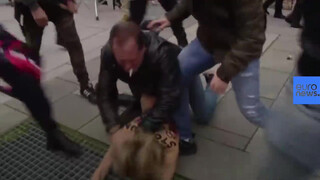 1. Topless protesters assaulted in Spain