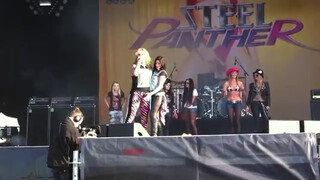 7. Steel Panther Big Boobs on stage Sweden Rock Festival 2012