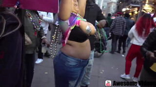 10. Black Tits getting painted on Bourbon Street in front of everybody
