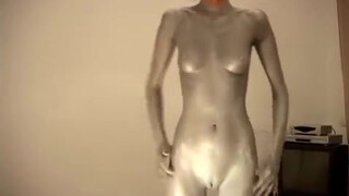 1. body painting. ivana - silver. photo shoot part1