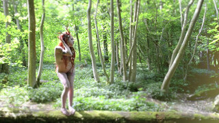 5. Primordial Sense of Being: Beautiful Nude Model as a Naked Fairy in the Forest