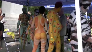 7. Creative Body Painting NYC 2018: Inside the tent