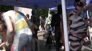 8. Creative Body Painting NYC 2018: Inside the tent
