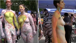 9. Creative Body Painting NYC 2018: Inside the tent