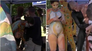 10. Creative Body Painting NYC 2018: Inside the tent