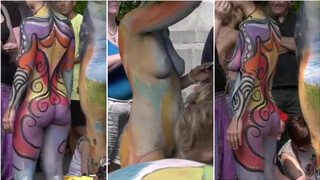 2. Creative Body Painting NYC 2018: Inside the tent