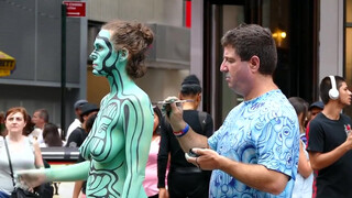 9. Don't Worry, Be Happy (BODY PAINTING) New York City, USA "2015"
