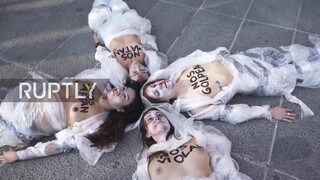 1. Spain: Topless FEMEN activists decry violence against women in Madrid