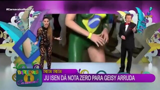 1. Body painted woman shows butthole in Brazilian TV