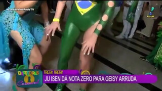2. Body painted woman shows butthole in Brazilian TV