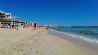 5. Beach walk | Can Pastilla Beach | Mallorca MAJORCA | Spain 4K