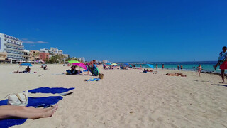 2. Beach walk | Can Pastilla Beach | Mallorca MAJORCA | Spain 4K