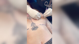 9. Sasha Alexandria – Nipple piercing through scar tissue