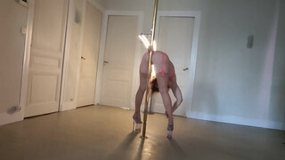 9. Pole dancer see through panties