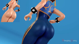 6. Chun Li shaking her booty – On and off – Made by Almighty Patty
