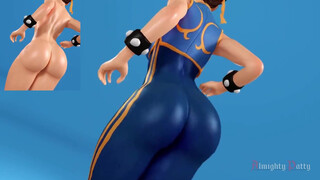 7. Chun Li shaking her booty – On and off – Made by Almighty Patty